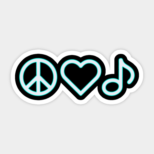 Peace Love Music Sticker by CreativeSage